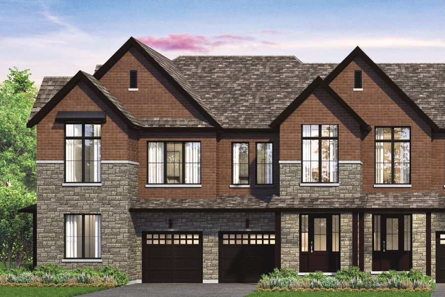 Elevation detail of The Kingsley (End Unit)