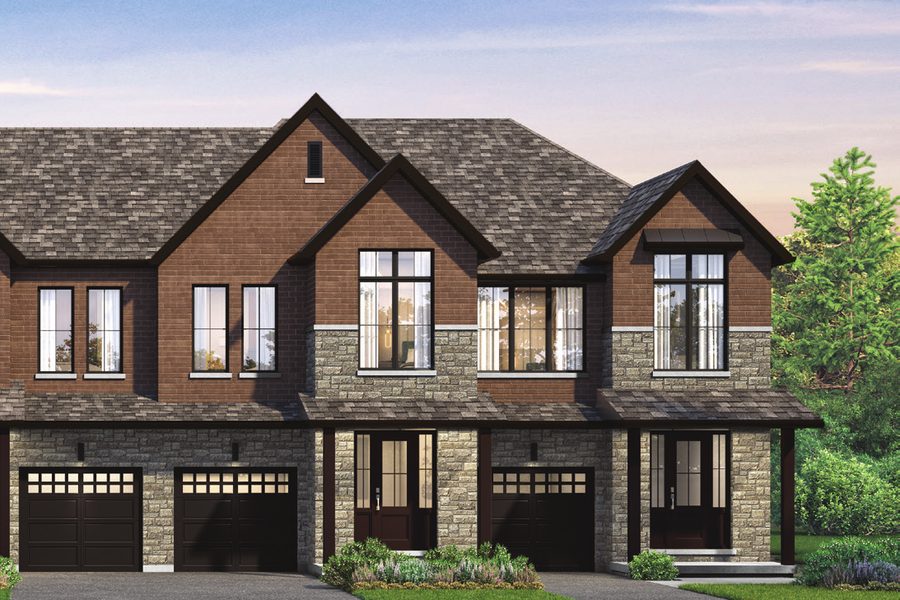 Elevation detail of The Winslow (Corner Unit)